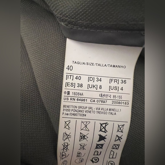 Sisley (Benetton Group) 100% lyocell open front olive green midi vest size US 4 - Picture 10 of 12